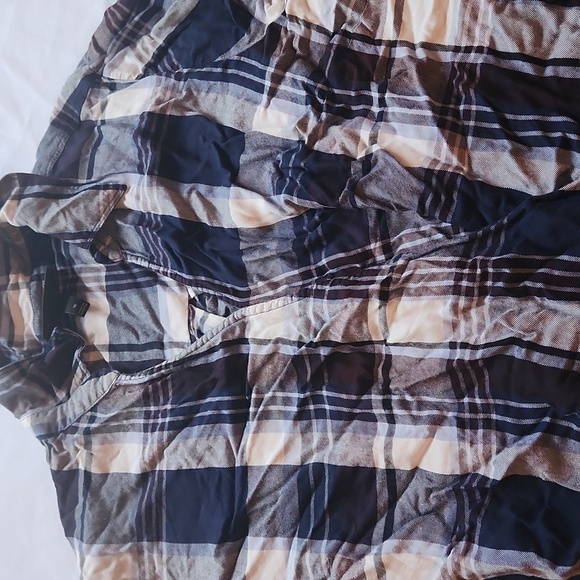 Lane Bryant Blue and White Casual Button Down Shirt - Picture 2 of 8